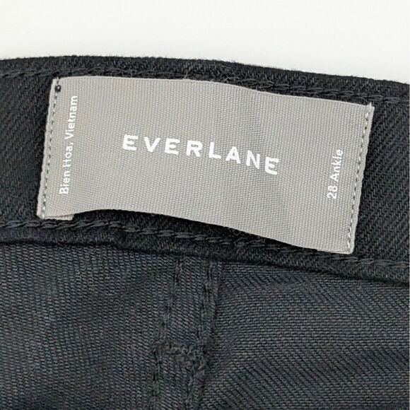 Everlane Women's The Mid Rise Ankle Skinny Jeans Stretch Zip Fly Black Size 28 - Picture 12 of 15
